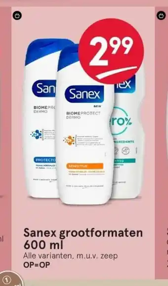Etos Sanex grootformaten 600 ml aanbieding