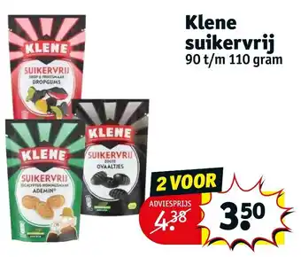 Kruidvat Klene suikervrij 90 gram aanbieding