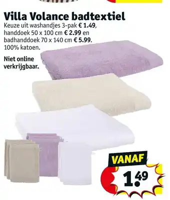 Kruidvat Villa volance badtextiel aanbieding