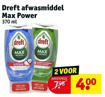 Kruidvat Dreft afwasmiddel max power 370ml aanbieding