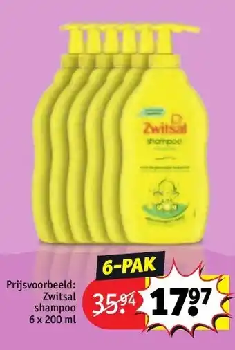 Kruidvat Zwitsal shampoo 6 x 200ml aanbieding