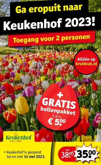 Kruidvat Keukenhof 2023 tickets 2 personen aanbieding