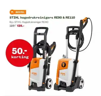 Welkoop Stihl hogedrukreinigers re90 & re110 aanbieding