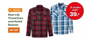 Welkoop Størvik flanellen overhemd dawson aanbieding