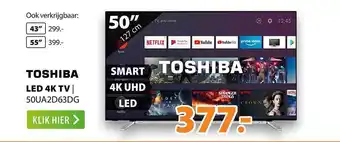 Expert Toshiba led 4k tv | 50ua2d63dg aanbieding