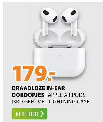 Expert Draadloze in-ear oordopjes | apple airpods (3rd gen) mety lightning case aanbieding