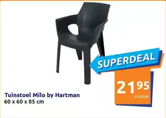 Action Tuinstoel milo by hartman 60x60x85CM aanbieding
