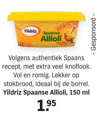 Albert Heijn Yildriz spaanse allioli, 150 ml aanbieding