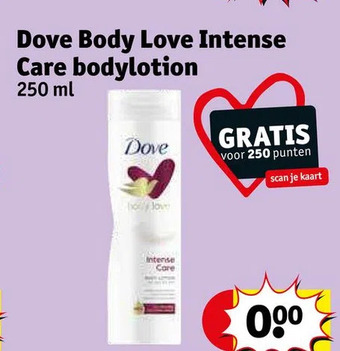 Kruidvat Dove body love intense care bodylotion aanbieding