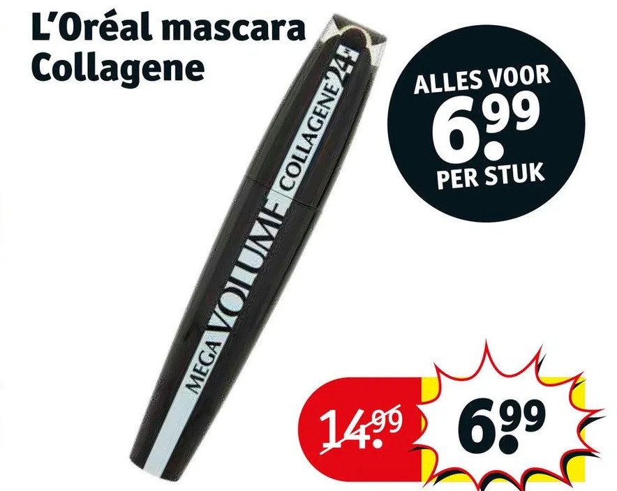 L'oréal mascara collagene aanbieding bij Kruidvat