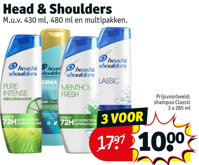 Head & shoulders aanbieding bij Kruidvat