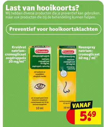 Kruidvat Neusspray natrium-cromoglicaat aanbieding