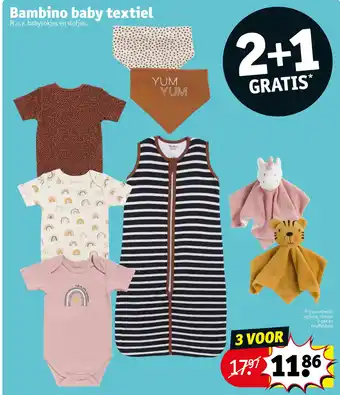 Kruidvat Bambino baby textiel aanbieding