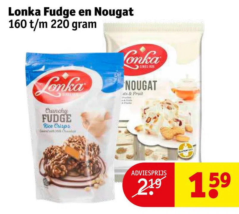 Lonka fudge en nougat aanbieding bij Kruidvat