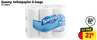 Kruidvat Sammy toiletpapier 2-laags aanbieding