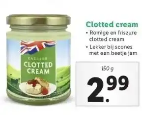 Lidl Clotted cream • romige en friszure clotted cream aanbieding