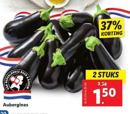 Aubergines aanbieding bij Lidl