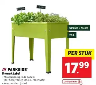 Lidl Iii parkside kweektafel aanbieding