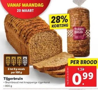 Lidl Tijgerbruin aanbieding