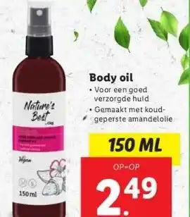 Lidl Body oil aanbieding