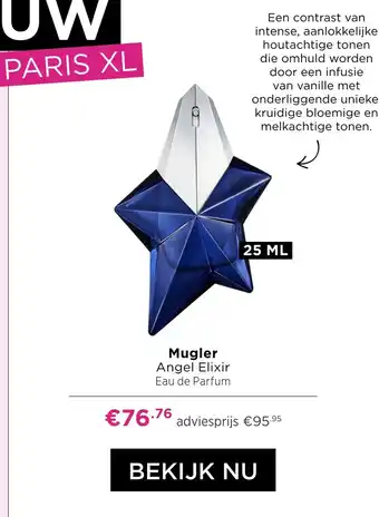 ICI Paris XL Mugler angel elixir eau de parfum aanbieding