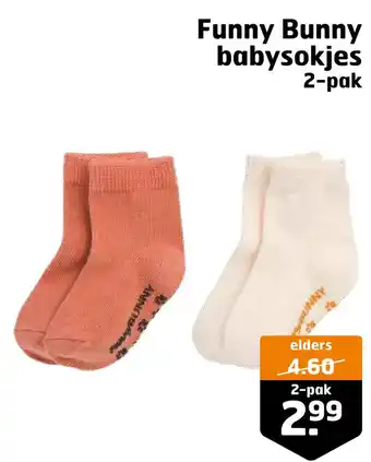 Trekpleister Funny bunny babysokjes aanbieding