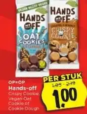 Vomar Voordeelmarkt Hands-off crispy cookie, vegan oat cookie of cookie dough aanbieding