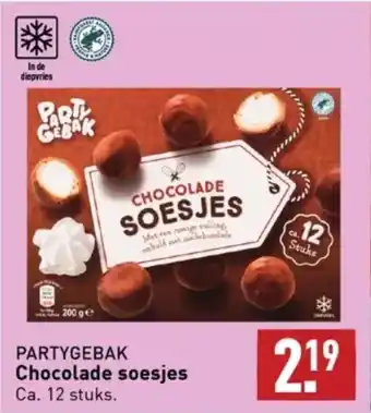 ALDI Partygebak chocolade soesjes aanbieding