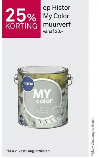 Karwei Op histor my color muurverf aanbieding