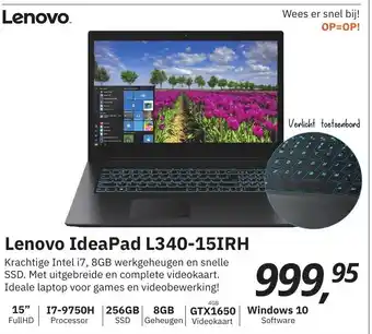 It's Amazing Lenovo IdeaPad L340-15IRH aanbieding