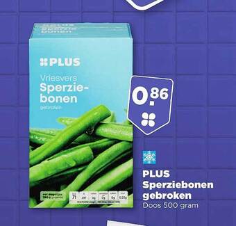 PLUS Plus sperziebonen gebroken aanbieding