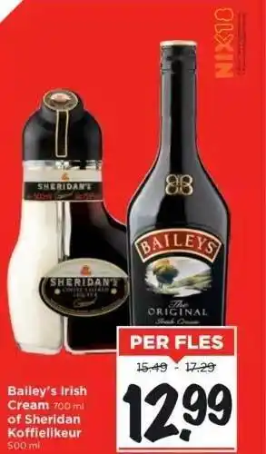 Vomar Voordeelmarkt Bailey's irish cream of sheridan koffielikeur aanbieding