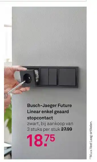 Karwei Busch-jaeger future linera enkel geaard stopcontact aanbieding