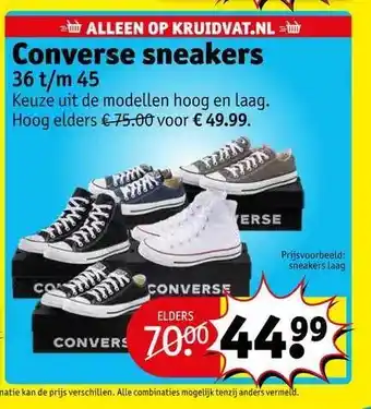 Kruidvat Converse sneakers aanbieding