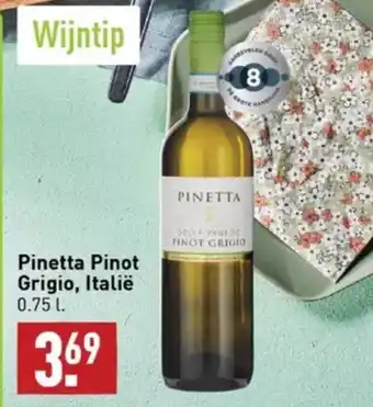 ALDI Pinetta pinot grigio 0.75L aanbieding