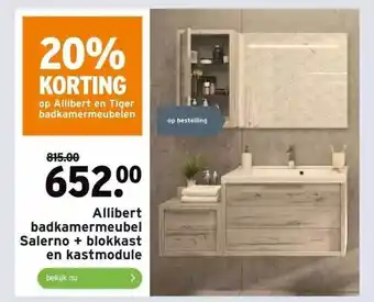 GAMMA Allibert badkamermeubel salerno + blokkast en kastmodule aanbieding