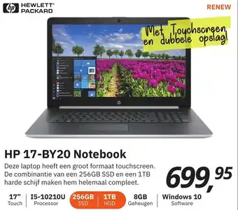 It's Amazing HP 17-BY20 Notebook aanbieding