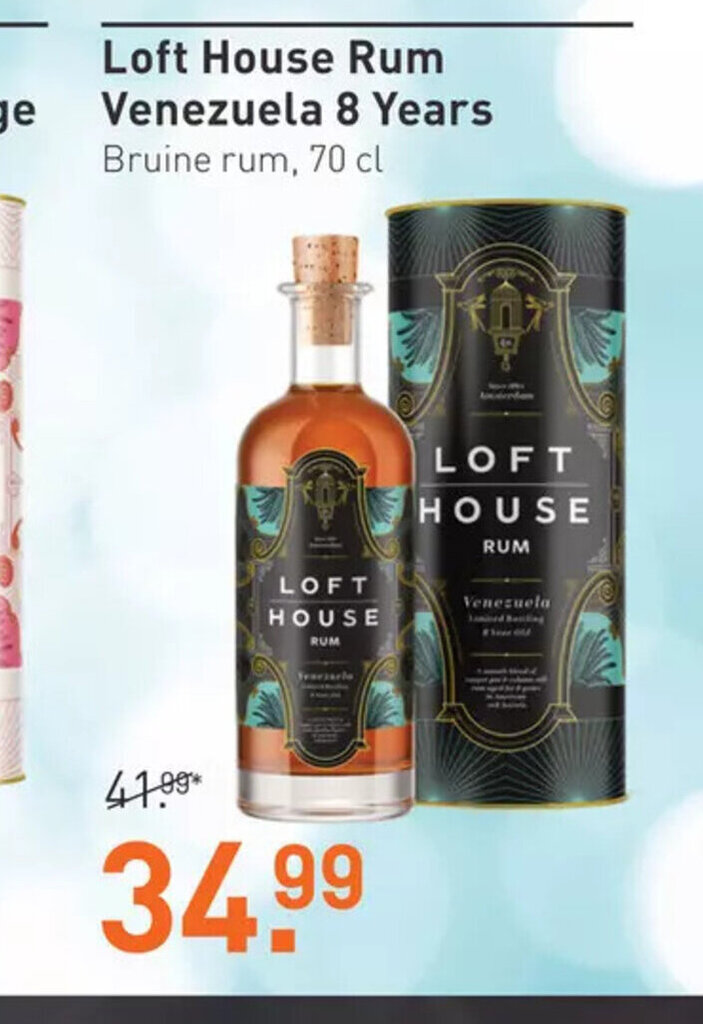 Loft House Rum Venezuela 8 Years 70 cl aanbieding bij Gall & Gall
