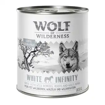 Zooplus Voordeelpakket: wolf of wilderness 24 x 800 g - white infinity - paard aanbieding