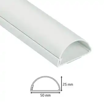 Praxis D-line kabelgoot zelfklevend halfrond 50x25mm 1,5m wit aanbieding