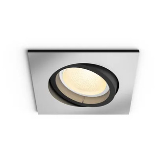 Praxis Philips hue inbouwspot centura aluminium vierkant 5,7w aanbieding