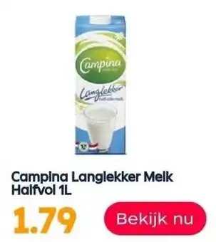 Ochama Campina langlekker melk halfvol 1l aanbieding