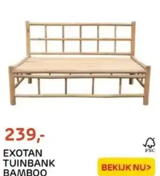 Praxis Exotan tuinbank bamboo aanbieding