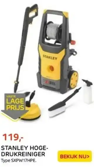 Praxis Stanley hoge drukreiniger aanbieding