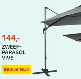 Praxis Zweefparasol vive aanbieding