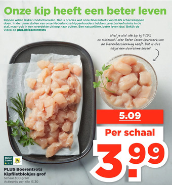 PLUS Plus boerentrots kipfiletblokjes grof aanbieding