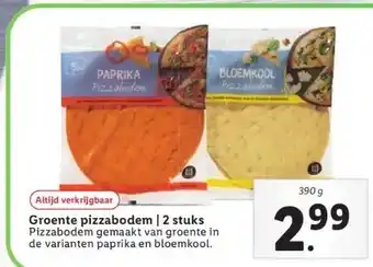 Lidl Groente pizzabodem . aanbieding