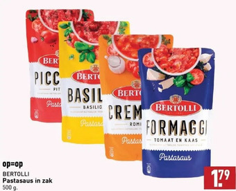 ALDI Bertolli pastasaus in zak aanbieding