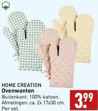 ALDI Home creation ovenwanten aanbieding