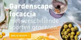 ALDI Gardenscape focaccia met verschillende soorten groenten aanbieding